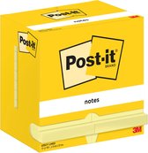 Feuillets Post-It, 100 feuilles, pi 76 x 127 mm, jaunes, lignés, paquet de 12 blocs