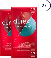Préservatifsf Durex Thin Feel Close Fit 10pcs X 2