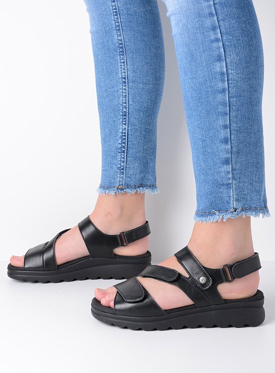 Wolky Sandalen Yard zwart leer