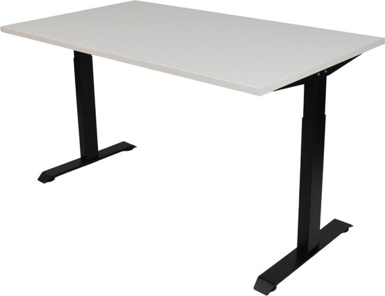 Office Hero® Cosmic - In hoogte verstelbaar bureau zwart frame- Game bureau - Computertafel - Werktafel - 160x80 - Wit