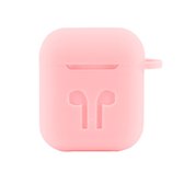 Case Cover Voor geschikt voor Apple Airpods - Siliconen Lichtroze | Watchbands-shop.nl