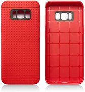 Rode met putjes flexibel hoesje voor de Samsung Galaxy S8