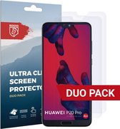 Rosso Screen Protector Ultra Clear Duo Pack Geschikt voor Huawei P20 Pro | TPU Folie | Case Friendly | 2 Stuks