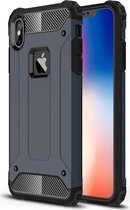 Apple IPhone XS Max Hoesje Shock Proof Hybride Back Cover Blauw