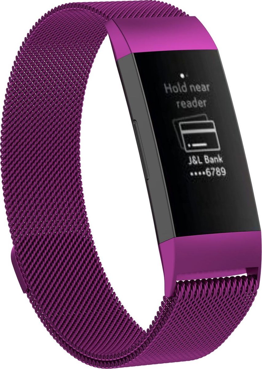 watchbands-shop.nl Milanees bandje - Fitbit Charge 3 - Rose / Pink