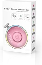 NilaFee - Limes à ongles électrique Bébé - Set de manucure - Kit de soins - Coupe-ongles - Pink tendre
