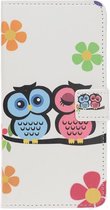 Samsung Galaxy A40 Portemonnee Hoesje met Print Cute Owls