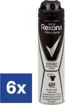 Rexona Men Invisible On Black & White Deo Spray - 6 x 150 ml