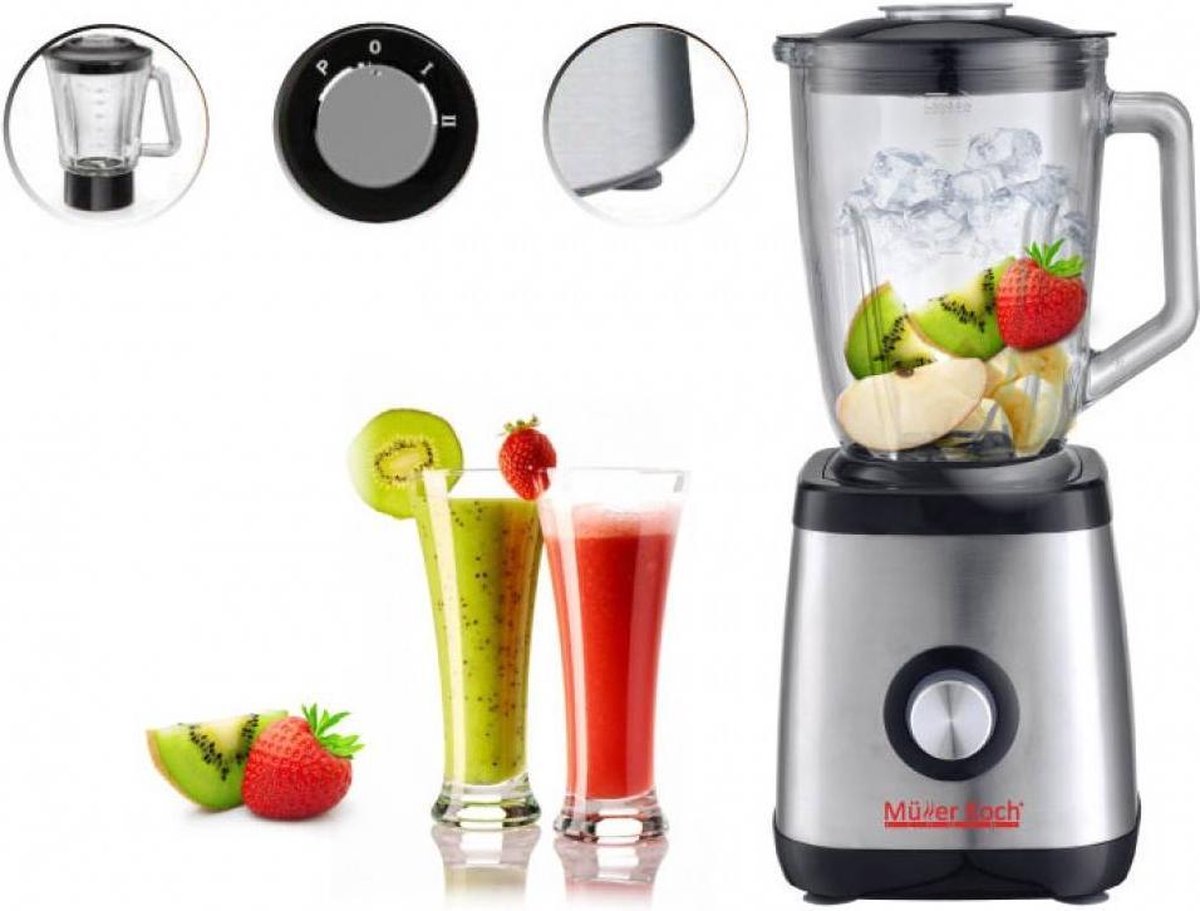Müller Koch RVS mixer Smoothie Maker Ice Crusher Blender MK8012