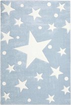 Livone - Kindervloerkleed Stars Blauw-Wit 160 cm x 230 cm