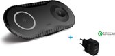 DrPhone Compaq - 2 in 1 Draadloze QI Lader Geschikt voor o.a. Apple Watch 5 / 4 + iPhone 11  – 10W Lader - Zwart