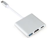 DrPhone 3 in 1 Premium Type C Hub 4k Versie (1x Type-C, 1x HDMI, 1x USB 3.0) USB C (Geen thunderbolt 3)