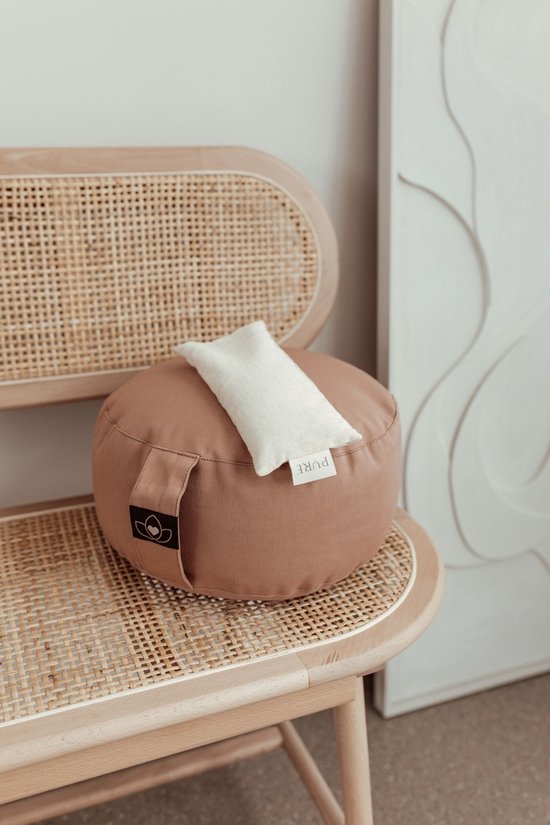 Meditatiekussen eco nude rond - Lotus - Yoga kussen van Merkloos — afbeelding 5
