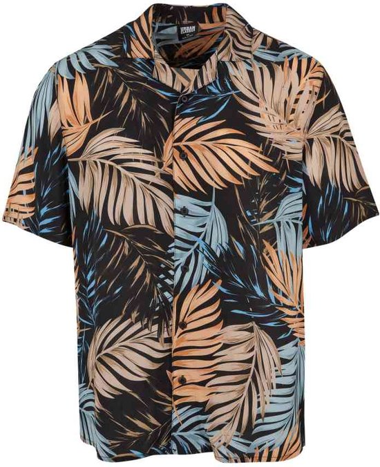 Urban Classics - Viscose AOP Resort Overhemd - 5XL - Multicolours