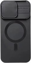 Hoesje geschikt voor iPhone 14 Plus - Backcover - Geschikt voor MagSafe - Camerabescherming - TPU - Zwart