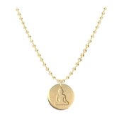 Lora di Lora Ketting Indi Buddha. Korte ketting, in lengte verstelbaar voor female 18K Vermeil Goud  36 cm + 5 cm