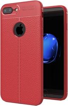 Litchi TPU Case - iPhone 7 Plus / iPhone 8 Plus - Rood