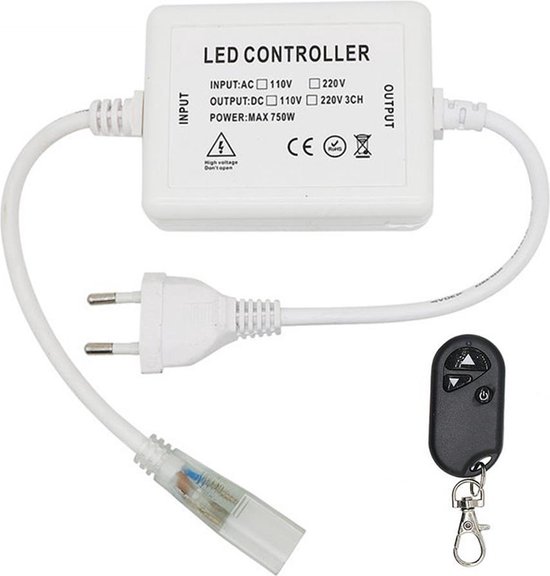 Maakte zich klaar Schrijf een brief systeem LED Lichtslang 230V RF dimmer Plug & Play incl. afstandsbediening met snoer  en stekker... | bol.com