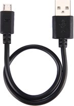 30 cm 2 kernen 20 koperen draden Micro USB naar USB 2.0 Oplaadkabel, voor Samsung, HTC, LG, Sony, Huawei, Lenovo, Xiaomi en andere smartphones