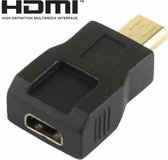 Vergulde Micro HDMI Male naar Micro HDMI Female Adapter (zwart)