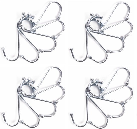 S-haken Met Veiligheidsgesp  10 Stuks , Robuust Metaal Voor Het Organiseren Van Keukens Kasten En Garages~p179911584