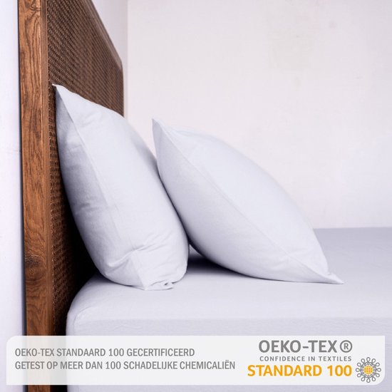 Dream Textile Molton Hoeslaken -housse / Protège-matelas - Twin-Twin 180 x 200/210/220 cm - Extra High Angle - 210 grammes p/ m2 Haute Qualité - Tissu doux - Ne se repasse pas - Stretch -