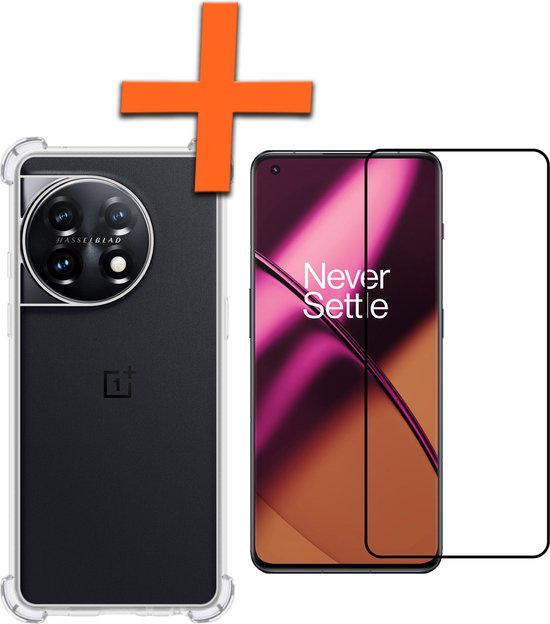 HAOYE Cover OnePlus 11 - Portafoglio Flip In Pelle PU Con Slot Carte E Supporto - Antiurto Nero