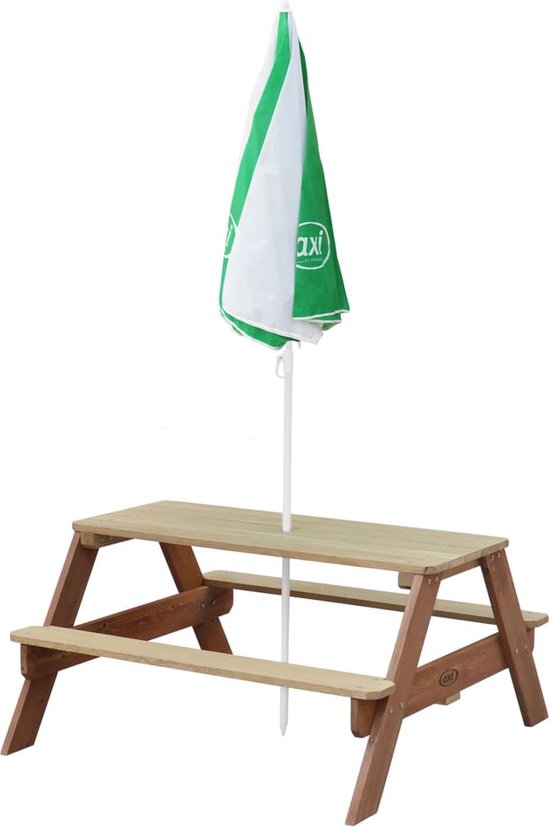 AXI Nick Zand & Water Picknicktafel – Met Verstelbare Parasol, FSC-hout, Voor Kinderen Van 3-10 Jaar