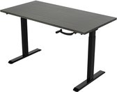 Office Hero® Cosmic Slinger- Zit sta bureau in hoogte verstelbaar zwart frame - Game bureau - Computertafel - Werktafel - 120x80 - Logan eik