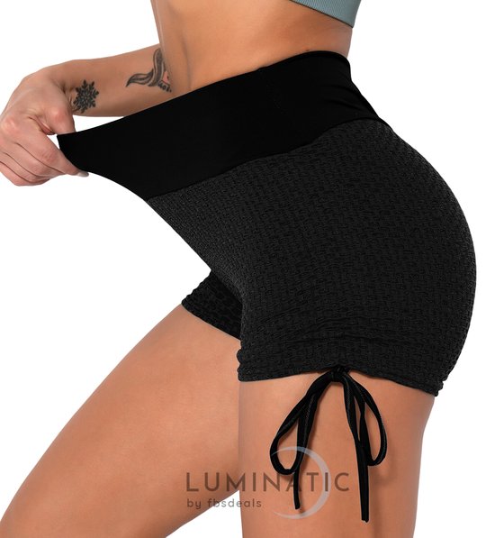 Tiktok Shorts - Shorts Dames - Sportlegging Dames - Korte Legging Dames - High Waist - Shapewear Dames - Sportbroek Dames - Luminatic® - Black - M van TikTok — afbeelding 3
