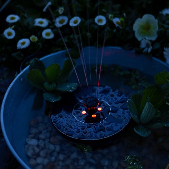 De Verlichting Van De Fontein Stock Afbeelding - Image of nacht, licht: 9284983