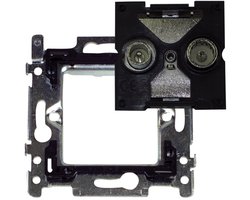 Hirschmann wandcontactdoos EDB 02 BLACK (België) / Telenet