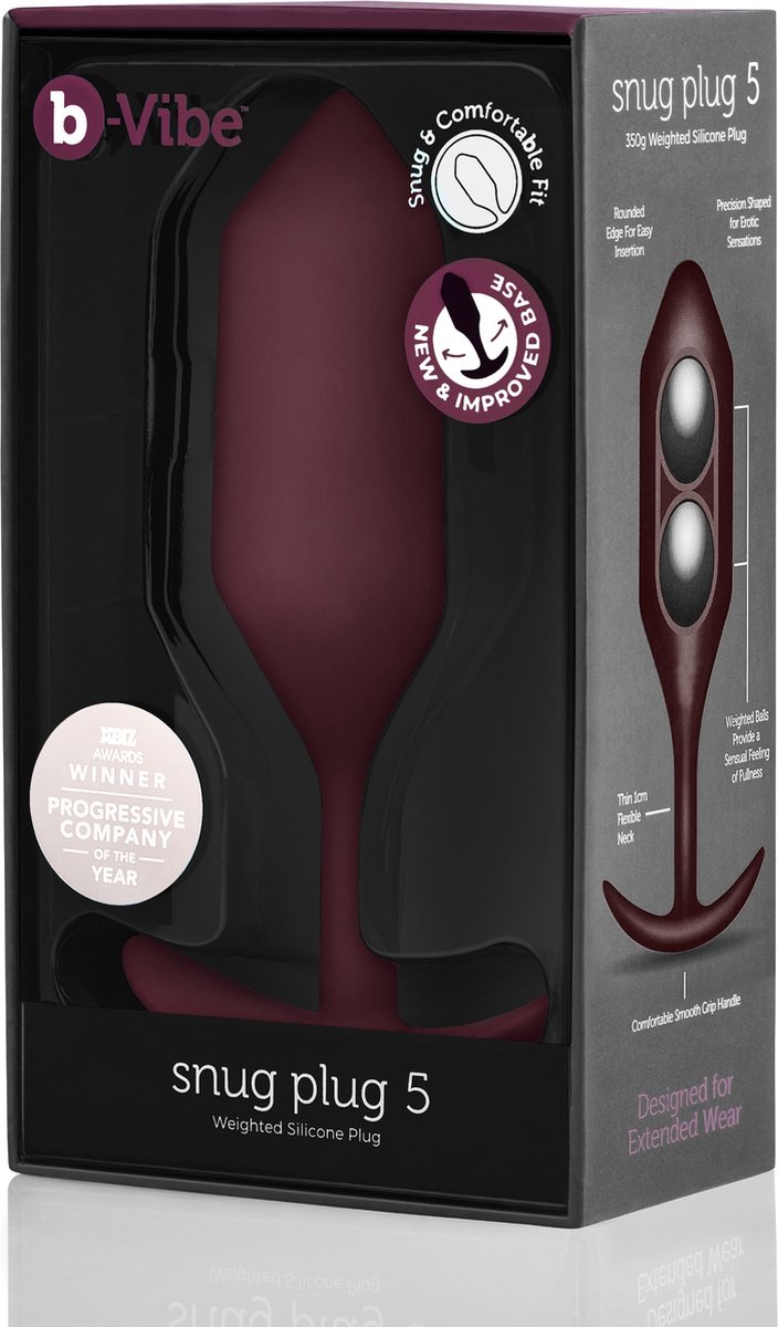 Goedkoopste B-Vibe - Snug Plug 5 Dark Red