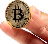 Knaak Bitcoin Munt met Cover - 4 stuks - Goud - Inclusief beschermhoes