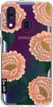 Casetastic Samsung Galaxy A40 (2019) Hoesje - Softcover Hoesje met Design - Winterly Flowers Print