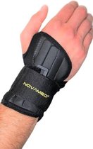 Novamed Polsbrace - Polsbandage voor Sport & Werk - Pols Ondersteuning - Polssteun - Links - Zwart - M