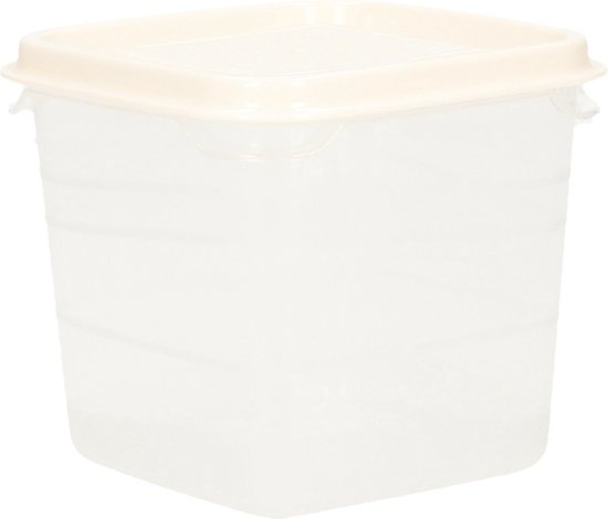 Contenants de stockage/frais - 6x - transparent/blanc - plastique - 0 litre
