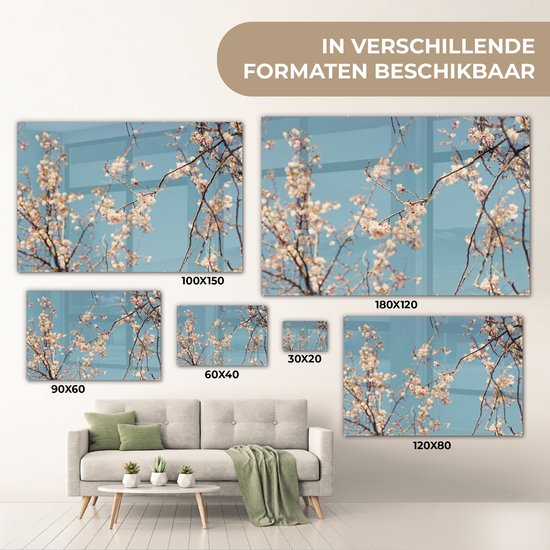 Blossom Glass 90x60 cm - Tirage photo sur verre (décoration murale en plexiglas)