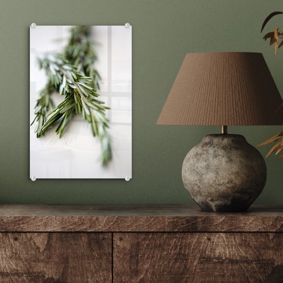Brindilles de plexiglas de romarin 20x30 cm - petit - Tirage photo sur Glas (décoration murale en plexiglas)