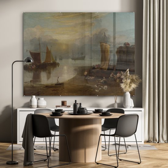Peinture sur verre - Sun levant à travers la vapeur - Peinture de Joseph Mallord William Turner - 160x120 cm - Peintures sur verre acrylique - Photo sur Glas