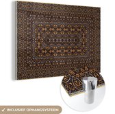 Peinture sur Verre - Tapis Persan - Tapis - Motifs - Oranje - 30x20 cm - Peintures sur Verre Peintures - Photo sur Glas