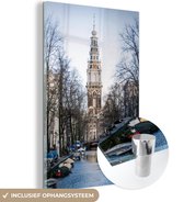 MuchoWow® Peinture sur Verre - Église à Amsterdam - 100x150 cm - Peintures sur Verre Peintures - Photo sur Glas