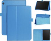 Lunso - Geschikt voor Lenovo Tab M10 Gen 1 - Stand flip Bookcase hoes - Lichtblauw