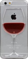 GadgetBay Doorzichtige hardcase cover Wijnhoesje iPhone 6 6s Wijnglas - Rood - Wijn