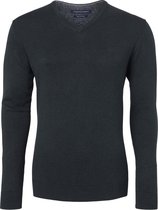 CASA MODA heren trui katoen - V-hals - donker groen -  Maat: 3XL