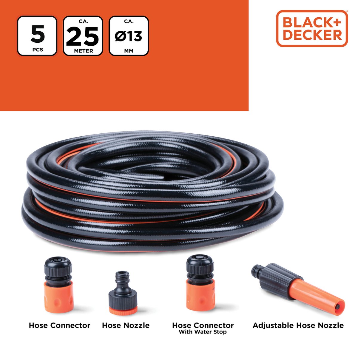 BLACK+DECKER Tuinslang 25m - Betrouwbaar & Stevig thumbnail 4