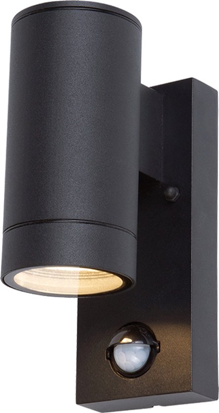 Lampe d'extérieur Goliving avec détecteur de mouvement - Applique noire à  l'intérieur