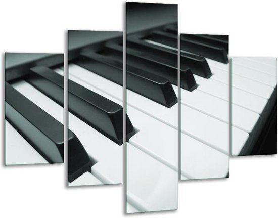 Glas schilderij Muziek, Piano | Grijs, Groen, Zwart | | Foto print op Glas |  F006812