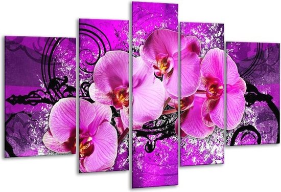 Glasschilderij Orchidee | Paars | | Foto print op Glas |  F005755