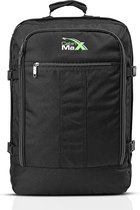 CabinMax Metz Reistas– Handbagage 44L- Rugzak – Schooltas - Backpack 55x40x20cm – Lichtgewicht - Zwart  (MZ BK)